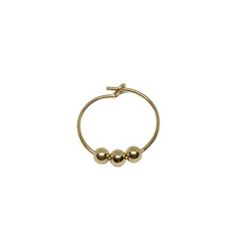 Boucle d'oreille Perlisienne n°3 -Goldfilled 14 carats et perles 2