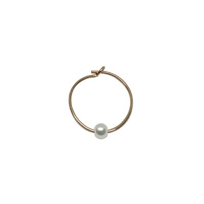 Perlisienne Blanche Earring -14k Rose Goldfilled and Cultured Pearl