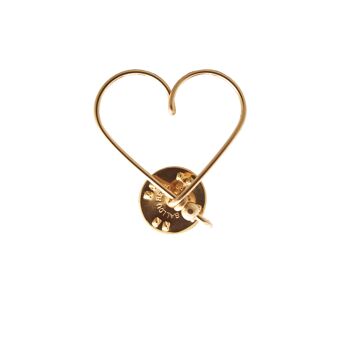Pin's mon Grand Coeur -Goldfilled rose 14 carats 1