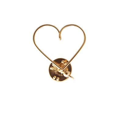Pin's my Big Heart -Goldfilled 14 carats rose
