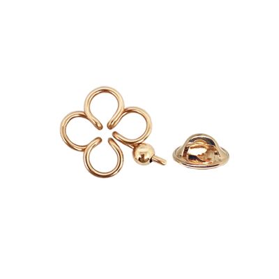 Pin's my Big Clover -Goldfilled 14 carats rose gold plated