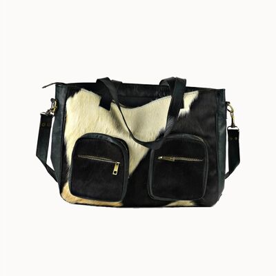 Bolso de cuero "Bisou" negro