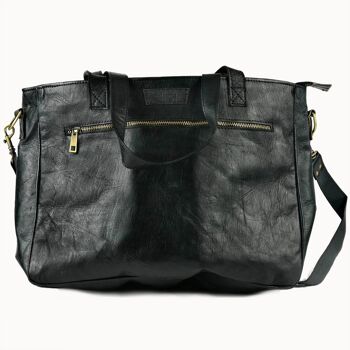 Sac en cuir "Bisou" noir 2