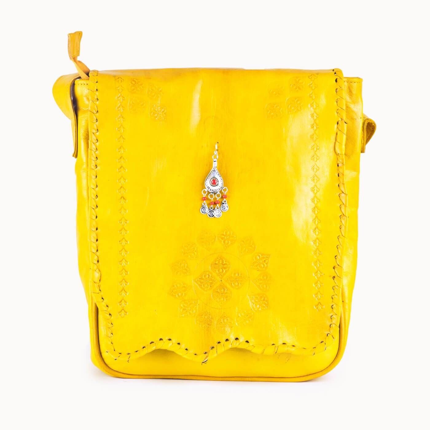 Borsa in pelle 'Pandora' gialla