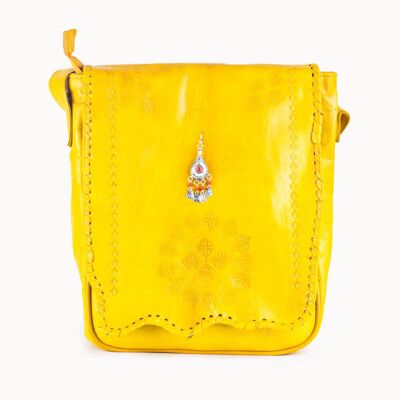 Leather Bag 'Pandora' yellow