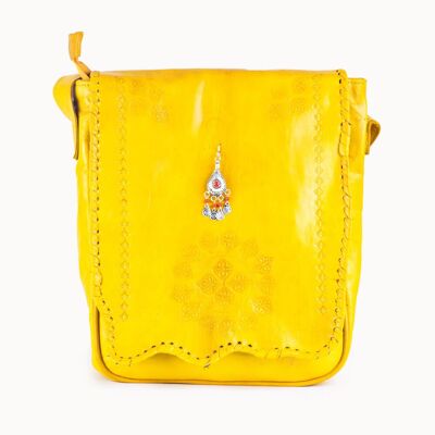 Sac en cuir 'Pandora' jaune