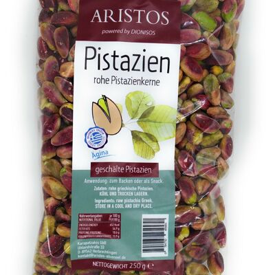 Aristos raw pistachios 250 g