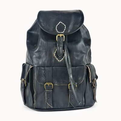 Leather Backpack "Heidi" black