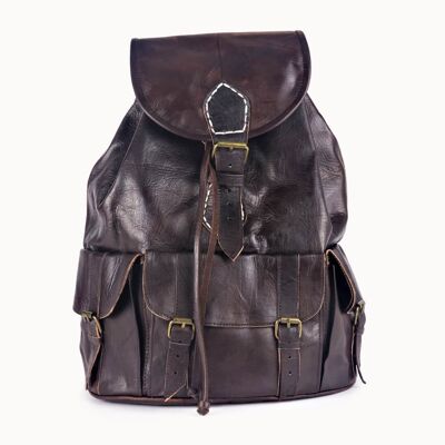 Leather Backpack "Heidi" brown