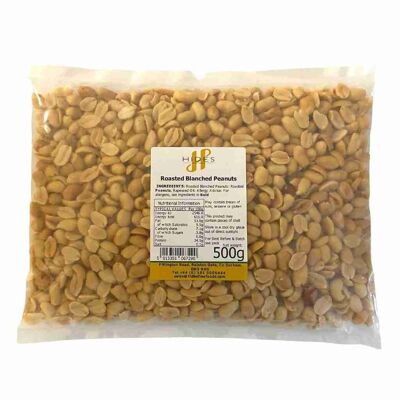 Bulk Roasted Blanched Peanuts (unsalted) 500g