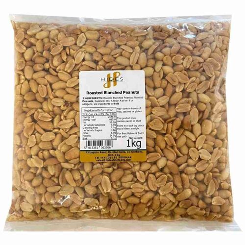 Bulk Roasted Blanched Peanuts (Unsalted) 1kg