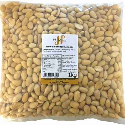Bulk Whole Blanched Almonds (1kg)
