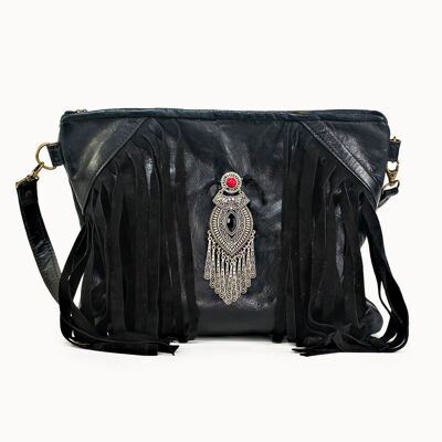 Leather Bag "Afghane" black