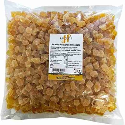 Bulk Dried Sweetened Diced Pineapple 1kg