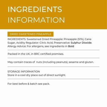 Ananas en dés sucrés séchés en vrac 1 kg 3