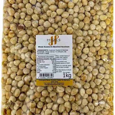 Bulk Whole Roasted & Blanched Hazelnuts (1kg)