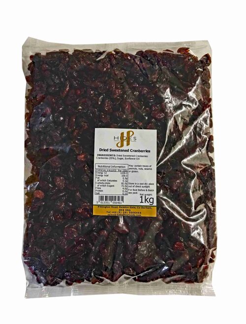 Bulk Dried Sweetened Cranberries 1kg