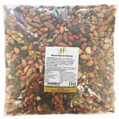 Bulk Mixed Nuts & Raisins 1kg