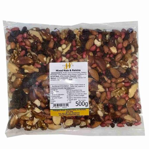 Bulk Mixed Nuts & Raisins 500g