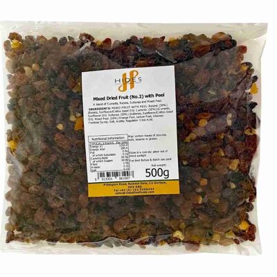 Bulk Mixed Dried Fruit with Peel 500g