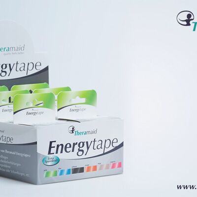 6er Pack Energytapes - Premium Kinesiotapes aus Viskose - verschiedene Farben - neon-grün