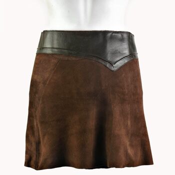 Mini jupe 'Elegance' marron 2