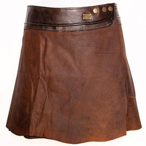 Mini Rok 'Elegance' Leer bruin