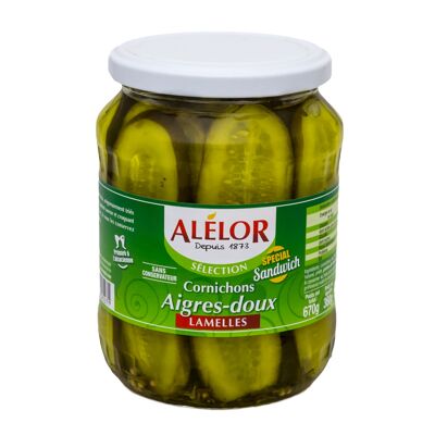 Sweet and sour gherkins in strips 72CL - 360G