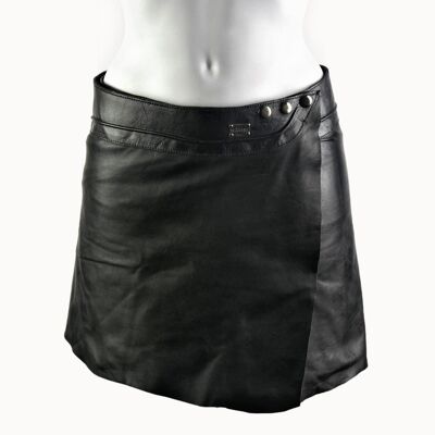 Mini Skirt 'Elegance' Leather black