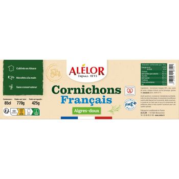 Cornichons aigres-doux Français à l'aneth 85CL - 425G 2