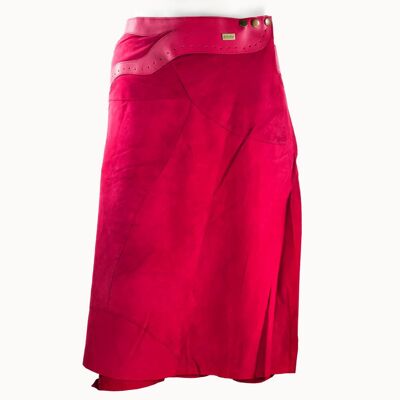 Falda midi "Inlay" Plus rojo