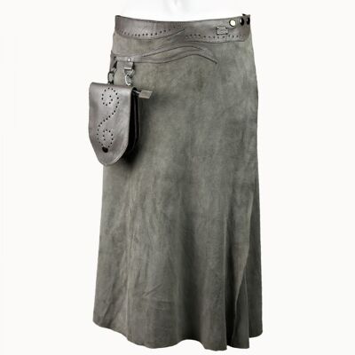 Midi Skirt "Hipster" Plus with gray bag