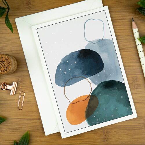 Abstract Art Greeting Card Pack, Abstract Bubbles No.3.