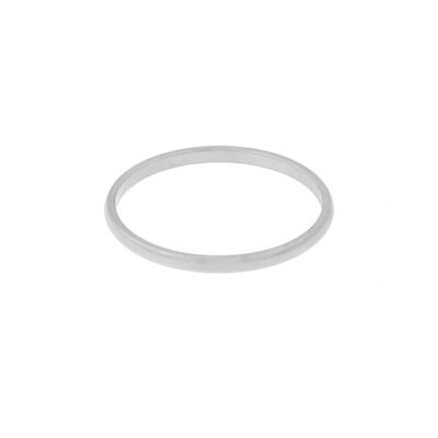 Ring basic round small - size 18 - silver