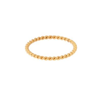 ANILLO BASIC TWISTED PEQUEÑO - TALLA 16 - ORO