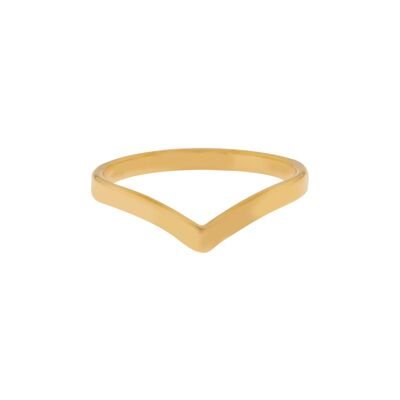 Ring basic v small - size 16 - gold