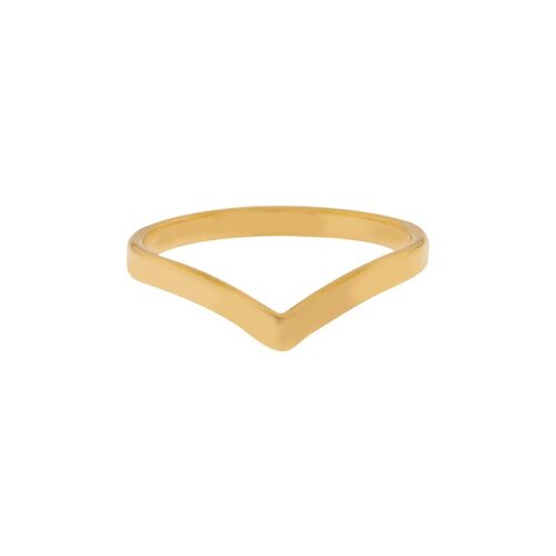 Ring basic v small - size 18 - gold