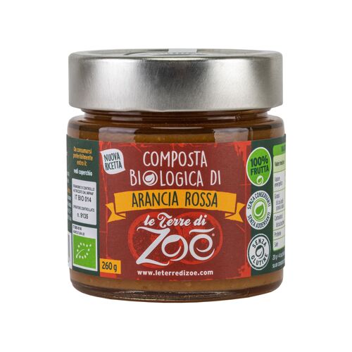 Italian Organic Compotes Red Orange 260g