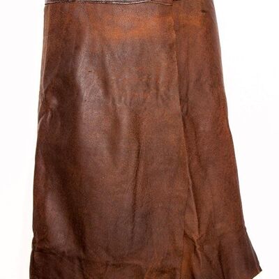 Midi Rok 'Elegance' Leer bruin