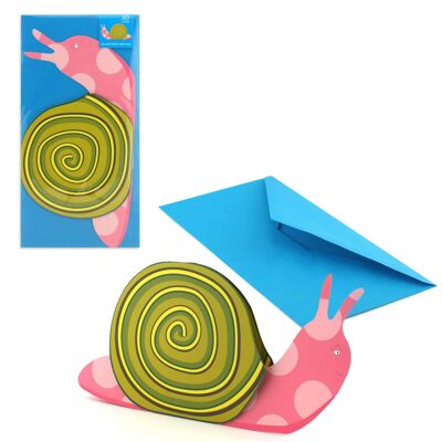 3D animal card snail