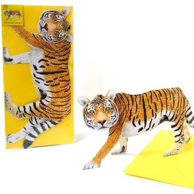 Carte des animaux 3D tigre