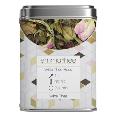 Tea Tin White Tea Rose