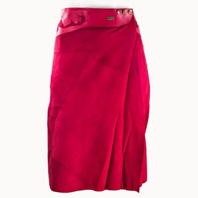 Falda midi 'Boho' roja