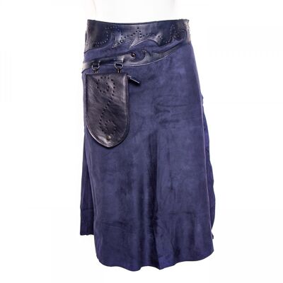 Midi Skirt 'Boho' with blue bag