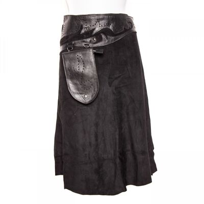 Falda midi 'Boho' con bolso negro