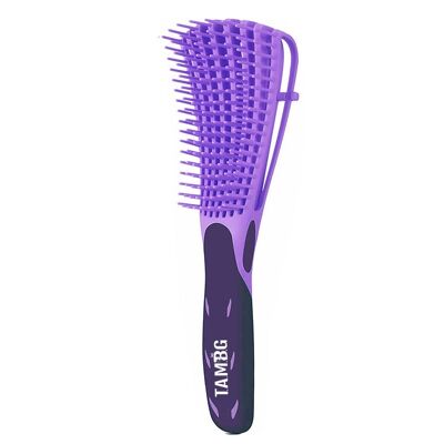 Cepillo desenredante apto para cabello afro grueso - Púrpura