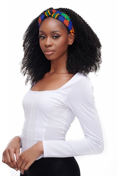 Kinky Coarse Headband Wig - 14" (130% density)