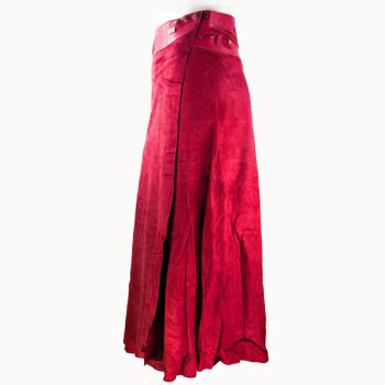 Jupe longue 'Boho' rouge 3