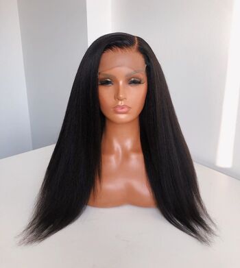 Perruque Lace Front Kinky Straight HD (Suisse Transparente) - 20" 5