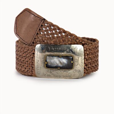 Ceinture 'Midan' naturel 130cm